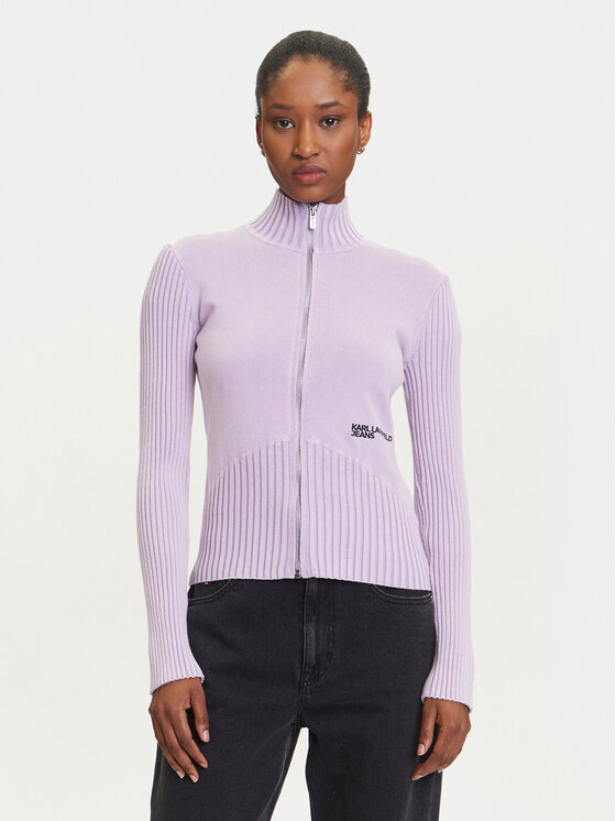 Karl Lagerfeld Jeans Kardiganas · Violetinė · Slim Fit