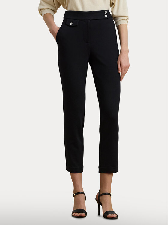 LAUREN RALPH LAUREN Medžiaginės kelnės · Juoda · Regular Fit