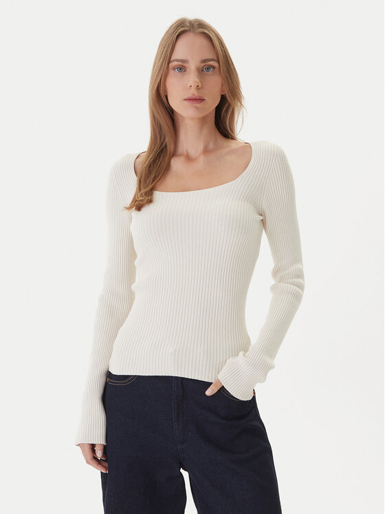 Kontatto Megztinis · Écru · Slim Fit