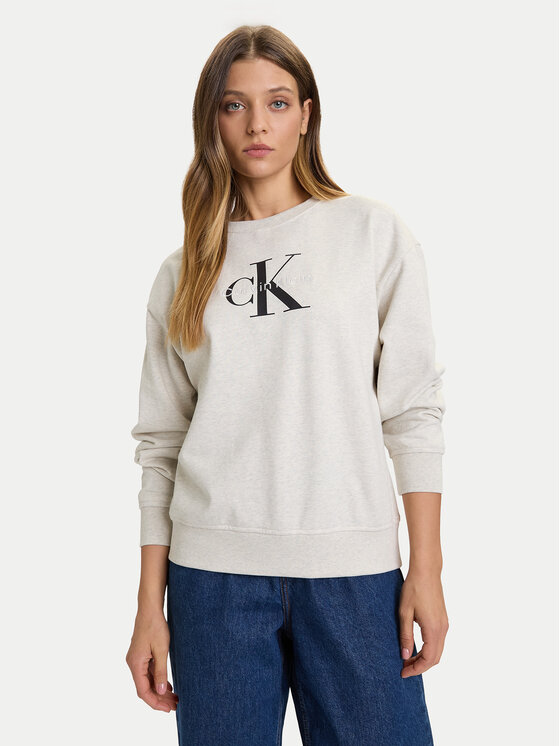 Calvin Klein Jeans Džemperis · Pilka · Relaxed Fit