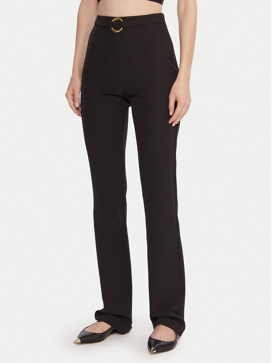 Just Cavalli Medžiaginės kelnės · Juoda · Regular Fit