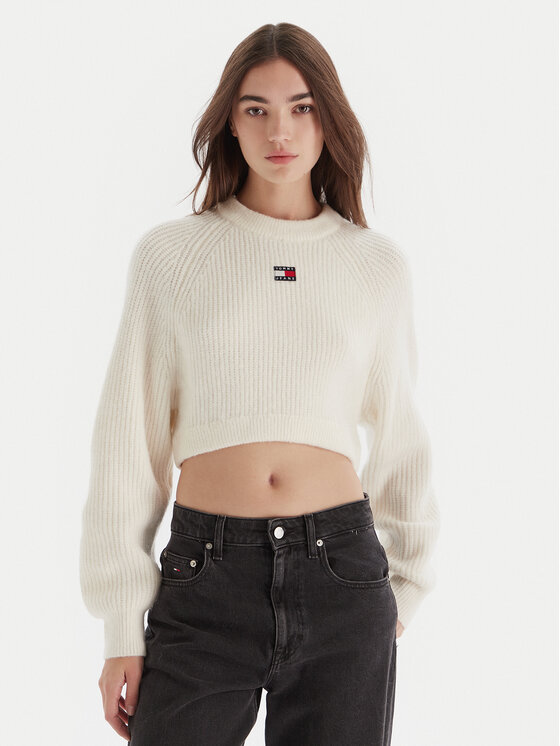 Tommy Jeans Megztinis · Écru · Regular Fit