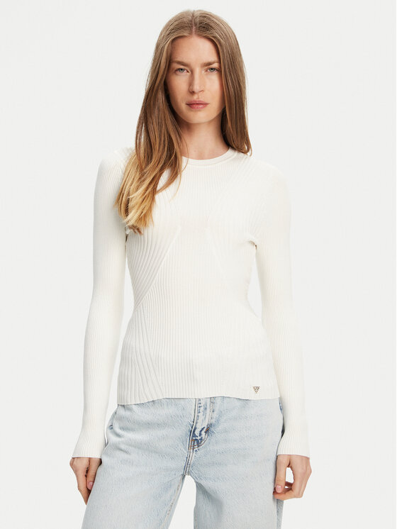 Guess Megztinis · Balta · Regular Fit