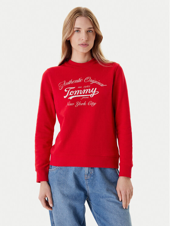 Tommy Jeans Džemperis · Raudona · Regular Fit