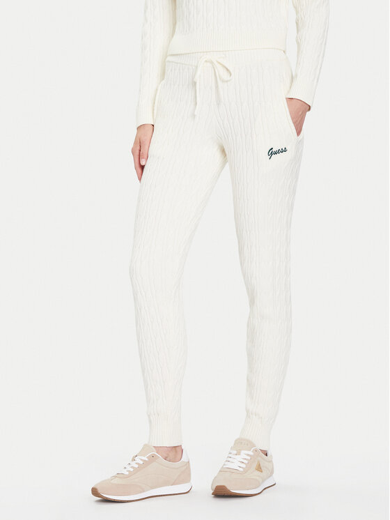 Guess Megztos kelnės · Écru · Regular Fit