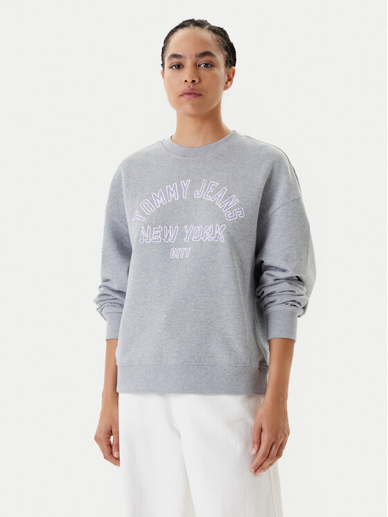 Tommy Jeans Džemperis · Pilka · Relaxed Fit