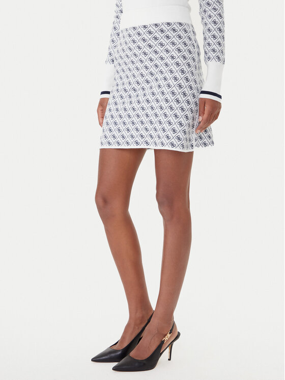 Guess Tiesus sijonas · Écru · Mini