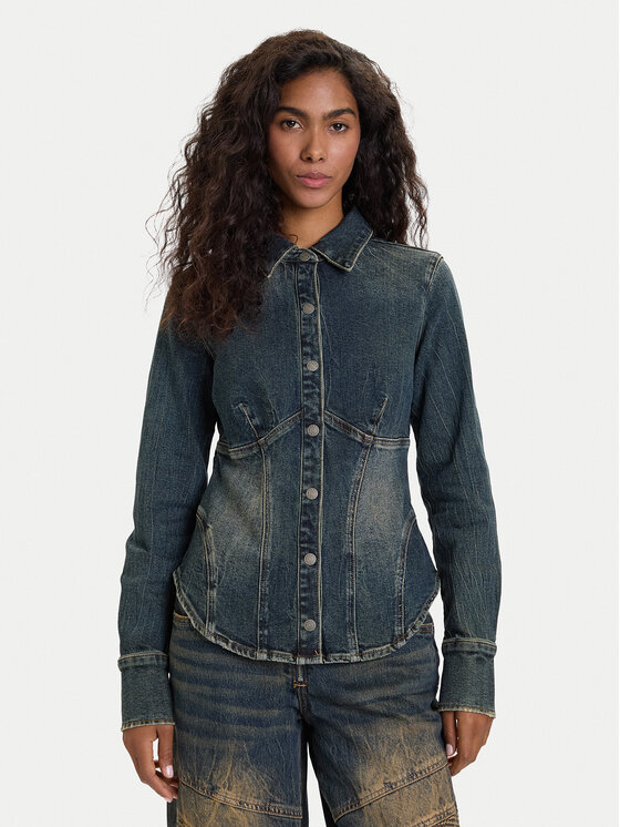 Kodas 20MAY Guess Jeans džinsiniai marškiniai  · Tamsiai mėlyna