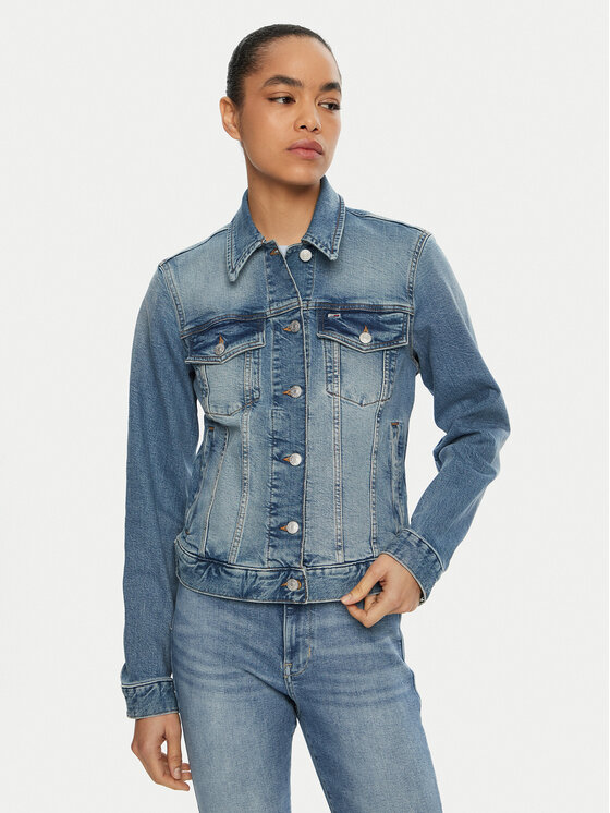 Tommy Jeans Džinsinė striukė · Mėlyna