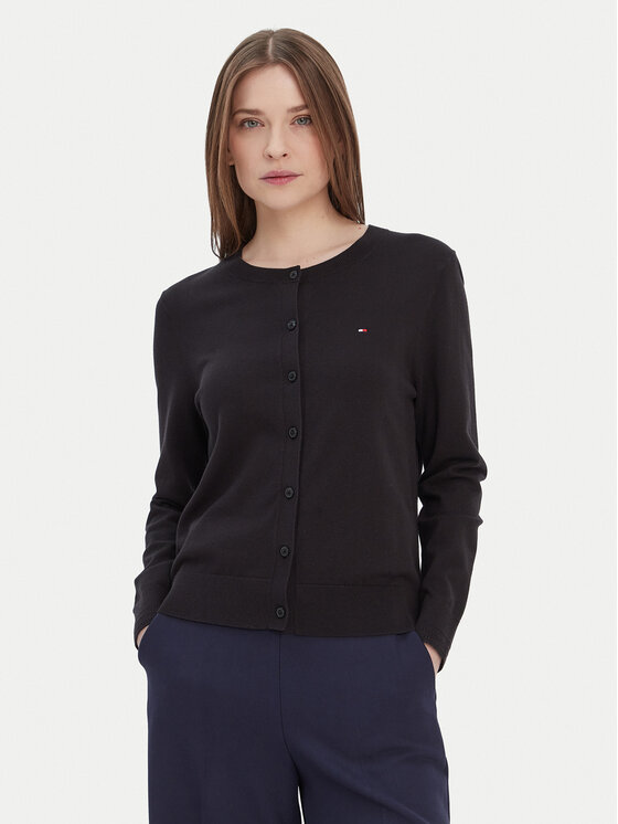Tommy Hilfiger Kardiganas · Juoda · Regular Fit