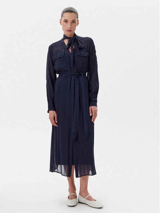 TWINSET Marškinių tipo suknelė · Tamsiai mėlyna · Midi
