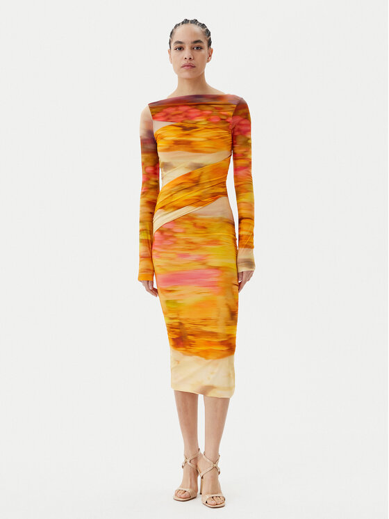 PINKO Kokteilinė suknelė · Spalvota · Midi