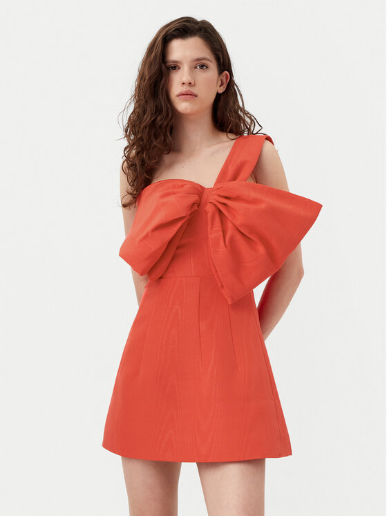 Bardot Kokteilinė suknelė · Raudona · Mini