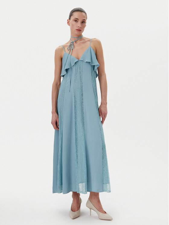 TWINSET Vasarinė suknelė · Mėlyna · Maksi