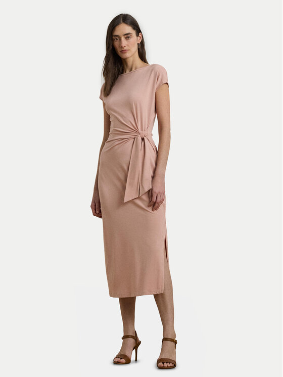 LAUREN RALPH LAUREN Trikotažinė suknelė · Rožinė · Midi