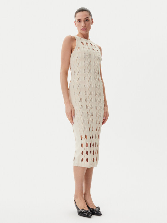 PINKO Trikotažinė suknelė · Smėlio · Midi