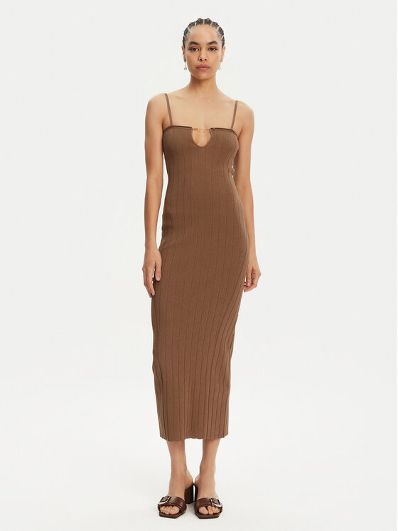 JACQUEMUS Trikotažinė suknelė · Ruda · Midi