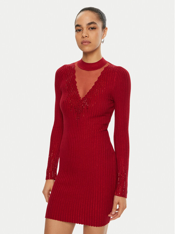 Guess Trikotažinė suknelė · Raudona · Mini