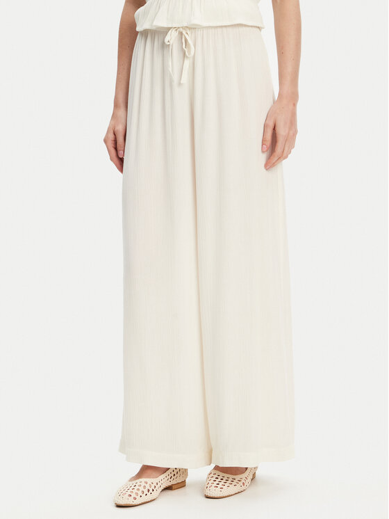 United Colors Of Benetton Medžiaginės kelnės · Écru · Relaxed Fit
