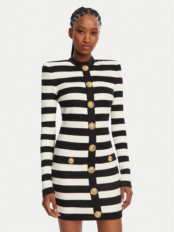 Balmain Trikotažinė suknelė · Juoda · Mini 1