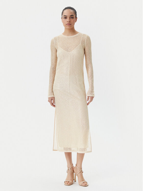 PINKO Kokteilinė suknelė · Smėlio · Midi
