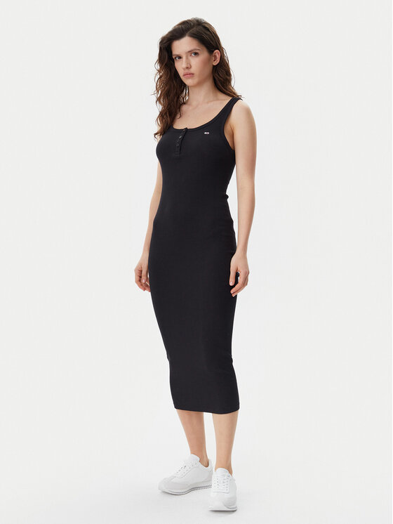 Tommy Jeans Kasdieninė suknelė · Juoda · Midi