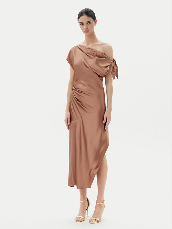 PINKO Kokteilinė suknelė · Ruda · Midi