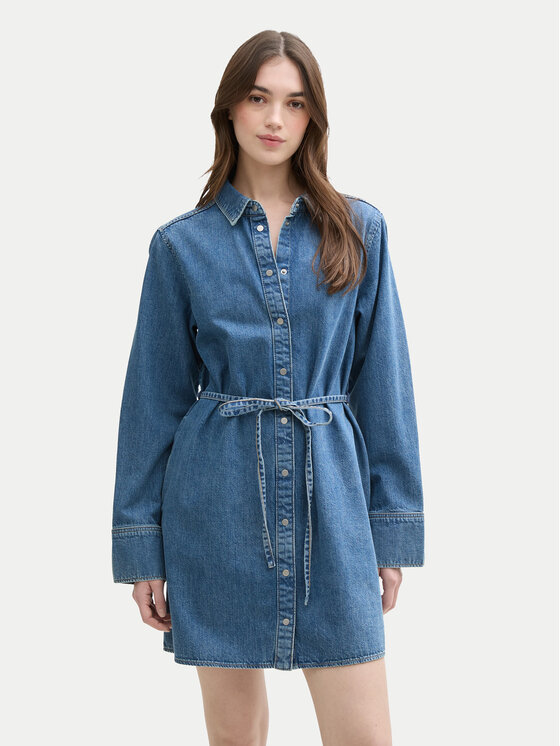 Tom Tailor Denim Džinsinė suknelė · Mėlyna · Mini