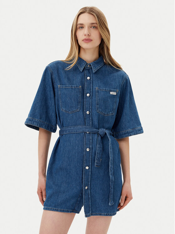 Calvin Klein Jeans Džinsinė suknelė · Mėlyna · Mini