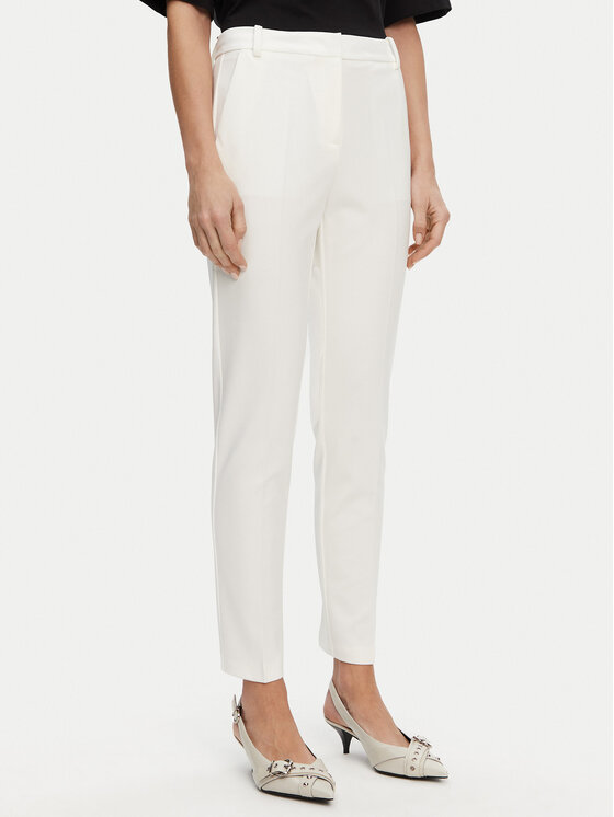PINKO Medžiaginės kelnės · Balta · Regular Fit
