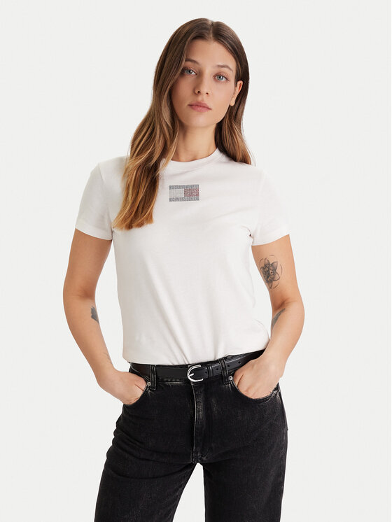 Tommy Jeans Marškinėliai · Écru