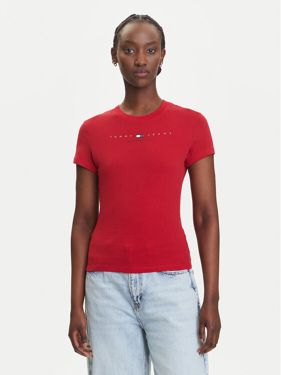 Tommy Jeans Marškinėliai · Raudona
