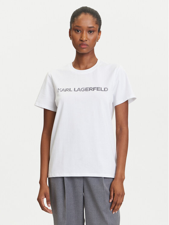 KARL LAGERFELD Marškinėliai · Balta