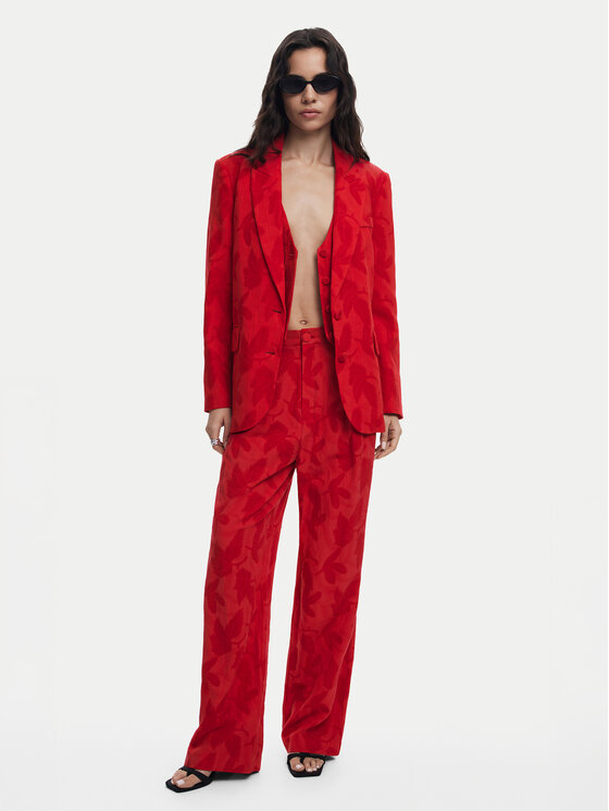 Desigual Švarkas · Raudona · Regular Fit