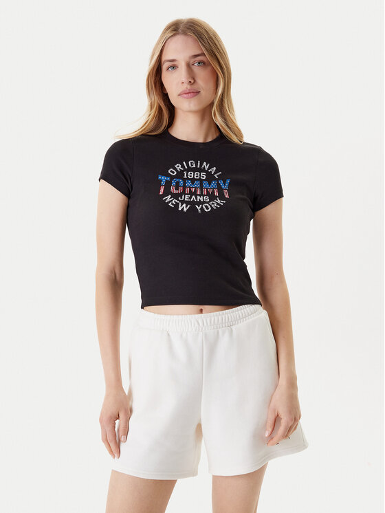 Tommy Jeans Marškinėliai · Juoda