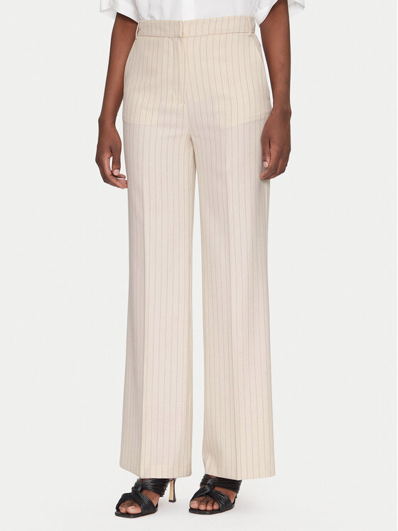 Morgan Medžiaginės kelnės · Écru · Regular Fit