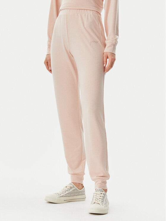 Guess Medžiaginės kelnės · Oranžinė · Regular Fit