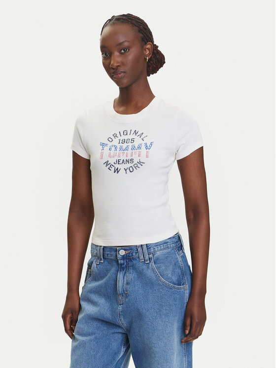 Tommy Jeans Marškinėliai · Écru