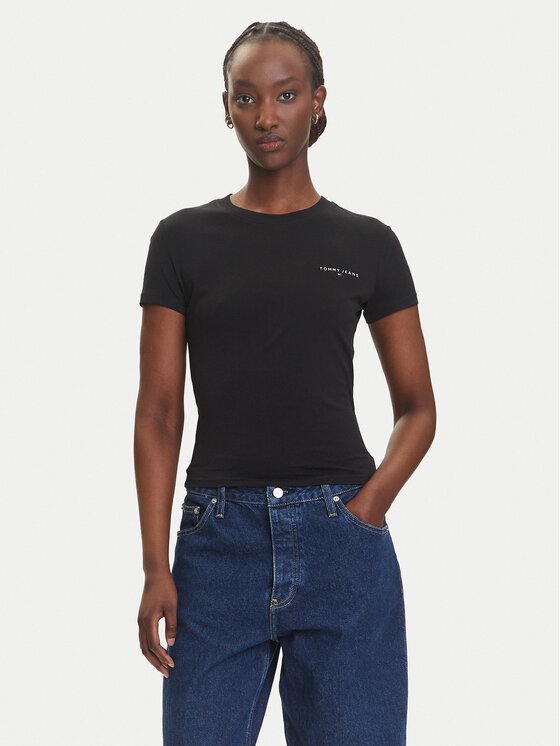 Tommy Jeans Marškinėliai · Juoda