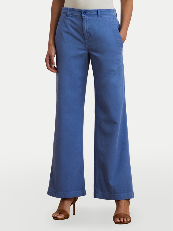 LAUREN RALPH LAUREN Medžiaginės kelnės · Mėlyna · Regular Fit