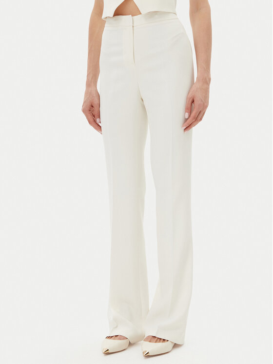 PINKO Medžiaginės kelnės · Balta · Regular Fit