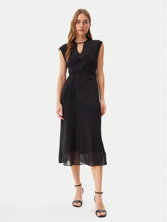 Calvin Klein Kokteilinė suknelė · Juoda · Midi