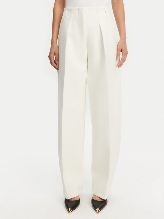 JACQUEMUS Medžiaginės kelnės · Balta · Regular Fit