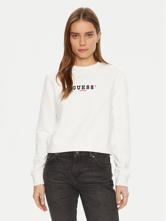 Guess Jeans Džemperis · Balta · Regular Fit
