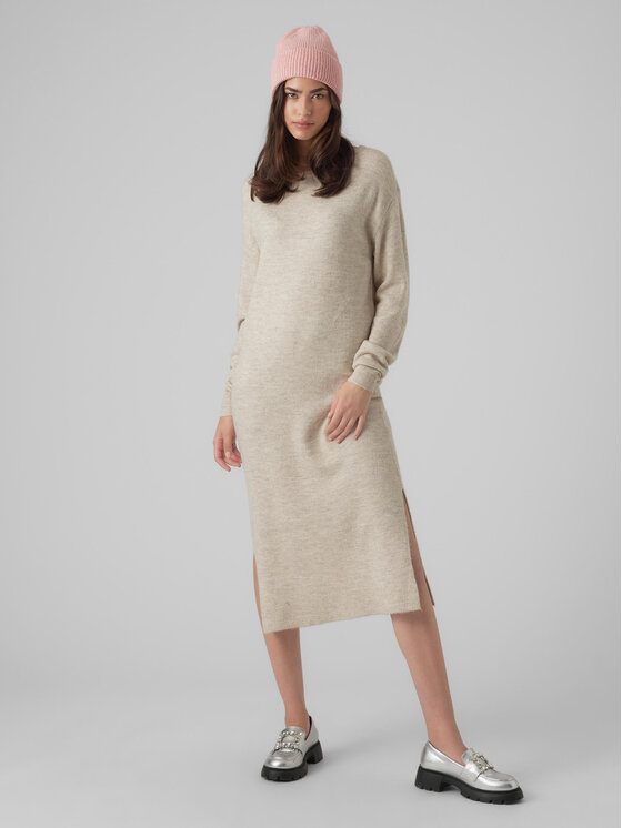Vero Moda Trikotažinė suknelė · Smėlio · Midi
