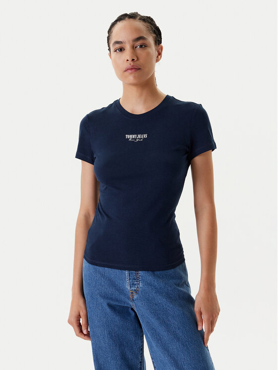 Tommy Jeans Marškinėliai · Tamsiai mėlyna