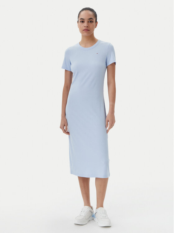 Tommy Jeans Kasdieninė suknelė · Žydra · Midi