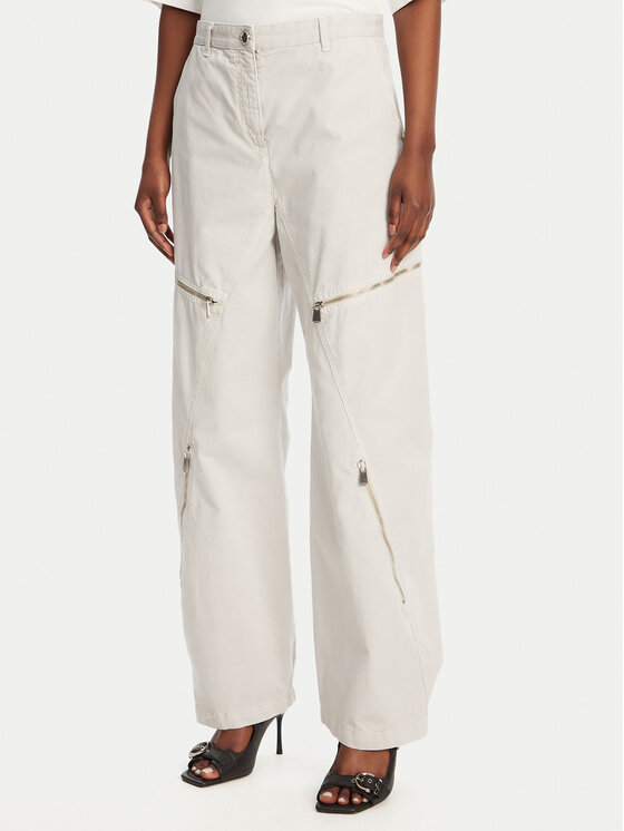 PINKO Medžiaginės kelnės · Pilka · Regular Fit