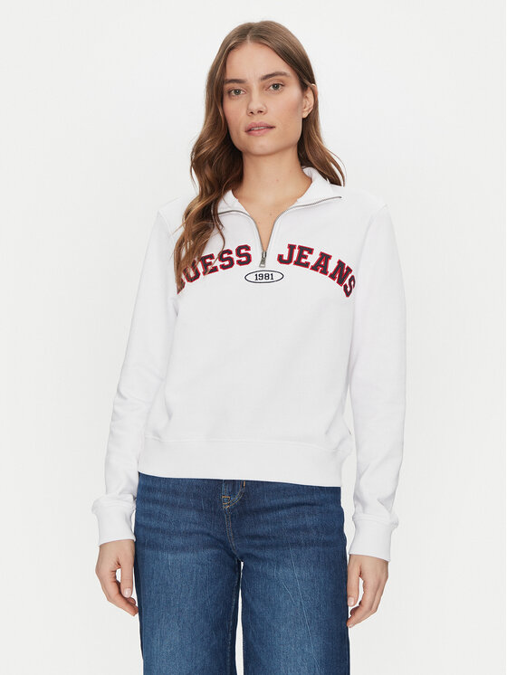 Guess Jeans Džemperis · Balta · Regular Fit