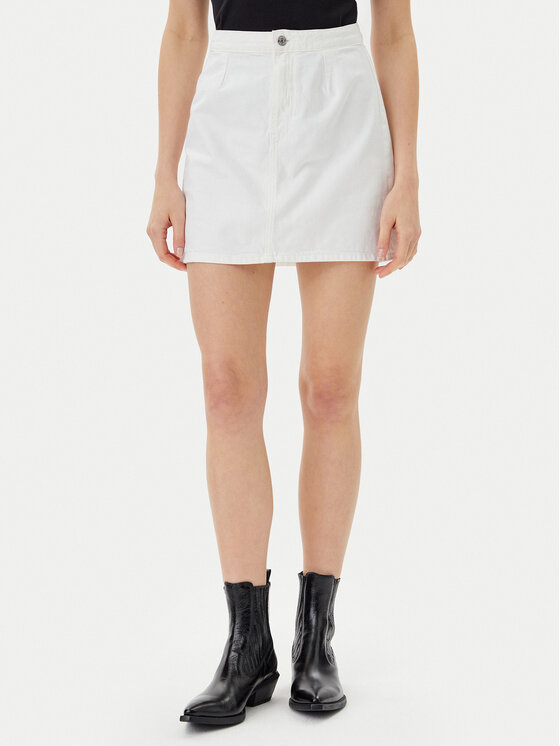 Calvin Klein Jeans Džinsinis sijonas · Balta · Mini